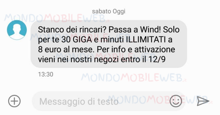 Wind SMS winback