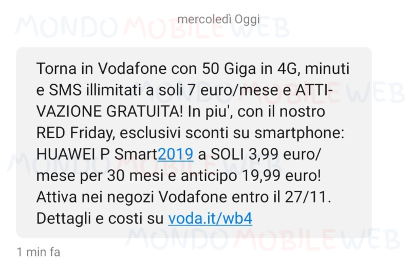 Vodafone sms