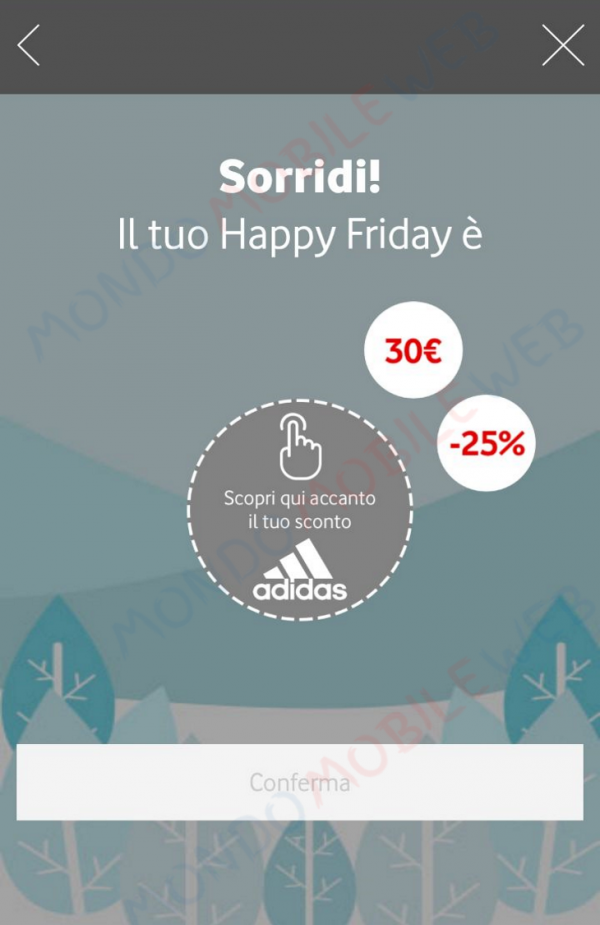 Vodafone Happy Friday del 21 Febbraio 2020: buono sconto sullo shop online  Adidas - MondoMobileWeb.it - Telefonia, Offerte e Notizie