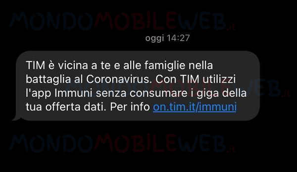 TIM app Immuni