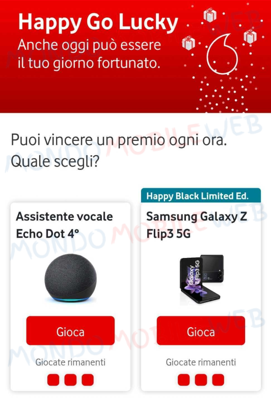 Vodafone app concorso