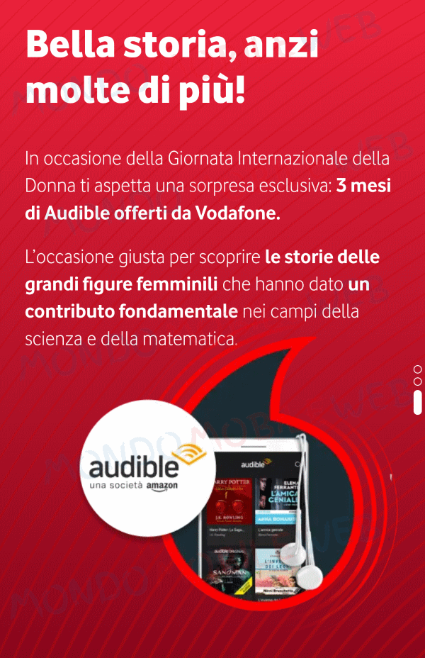 Festa della Donna Audible Vodafone