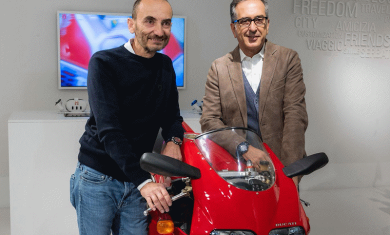 Claudio Domenicali (Ducati) e Elio Schiavo (TIM)