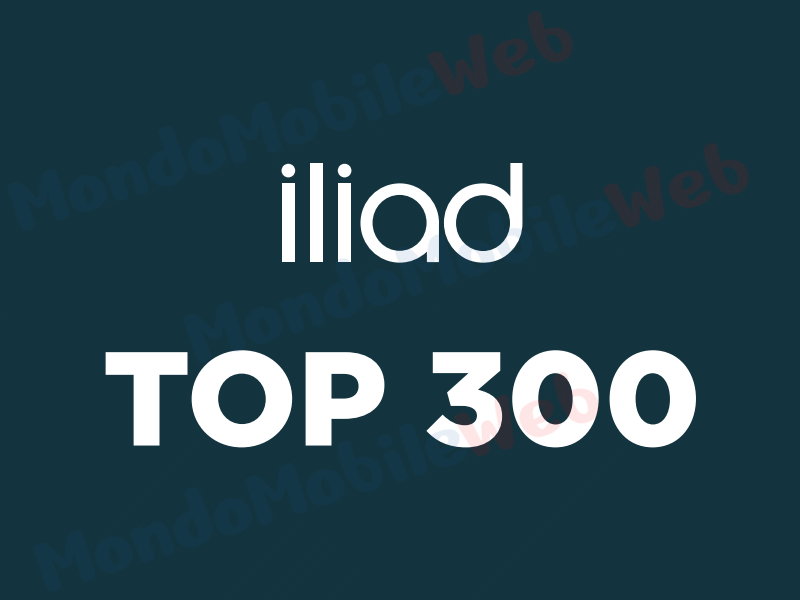 Iliad TOP 300: minuti illimitati, SMS illimitati e 300 Giga 5G a 11,99 euro al mese